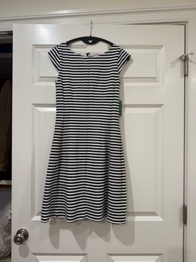 Lilly Pulitzer Classic Navy & White Striped Cap Sleeve Dress